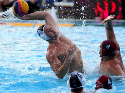 Mandic con la calottina del Partizan Belgrado