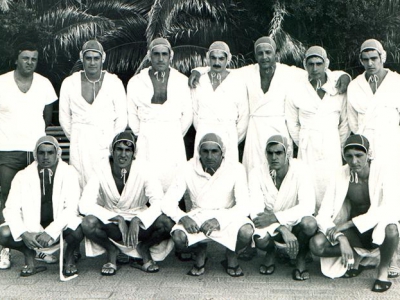 Vittorio Marsili con il Posillipo dei primi anni ottanta, allenato da suo fratello Mino
