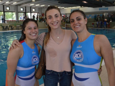 Chiara Porzio con Sara Centanni ed Eliana Acampora nel giorno della storica promozione in A1
