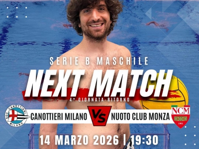 Serie B, Derby lombardo alla Canottieri: Milano sfida N.C. Monza