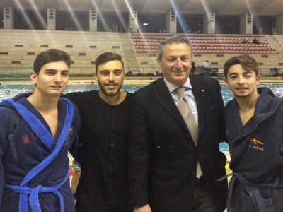 Ciro Ruocco, Giovanni Lanzetta, il presidente della Cesport Giuseppe Esposito e Antonio Vitullo