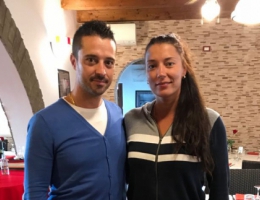 Pustynnikova con il presidente Perillo