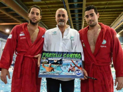 Michele e Stefano in un'immagine d'archivio con Gianni Averaimo