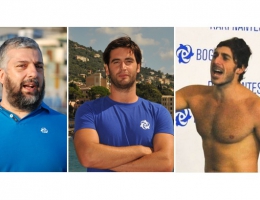 I tecnici biancazzurri protagonisti dei 44 punti del Bogliasco: Mario Sinatra, Gianmarco Guidaldi e Fabio Gambacorta